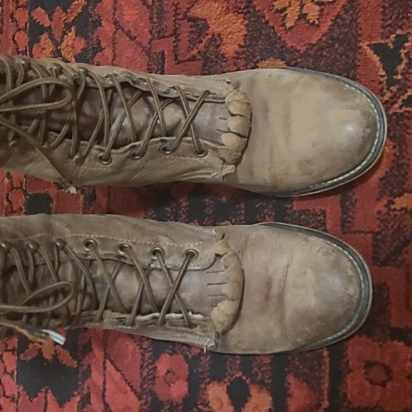 VINTAGE LAREDO KILTIE FRINGE BROWN ROPER BOOTS - Picture 2 of 8